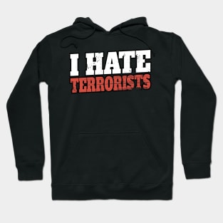 I-Hate-Terrorists Bold Vintage Hoodie